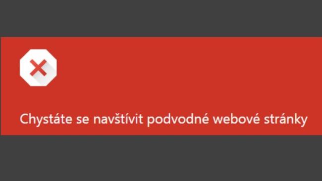 Varování Google Chrome před nebezpečnou stránkou