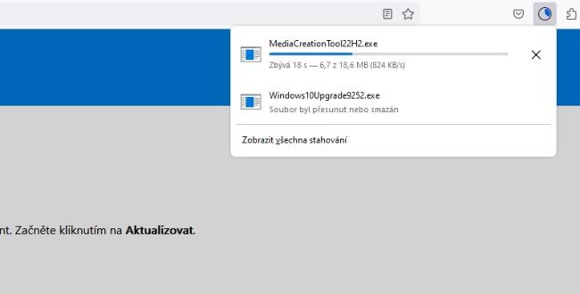 Stahování ve Firefoxu