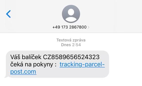 Podvodná SMS zpráva