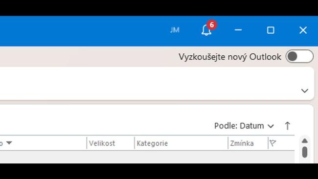 Outlook nový