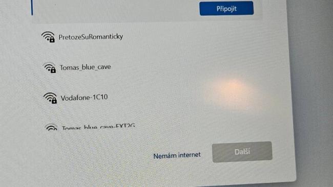 Instalace Windows 11 bez Wi-Fi