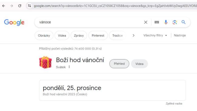 Vánoce Google