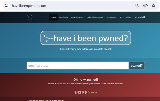 Have I Been Pwned