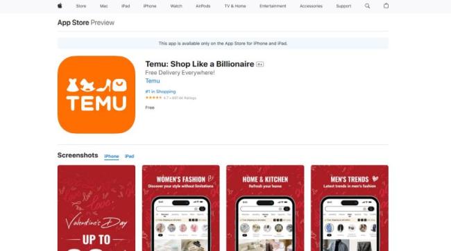 Temu App Store