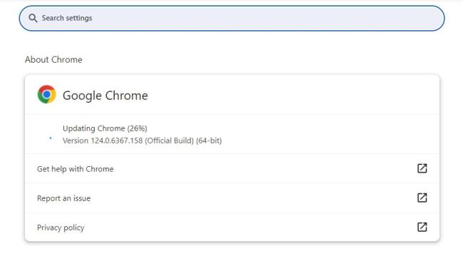 Aktualizace prohlížeče Chrome