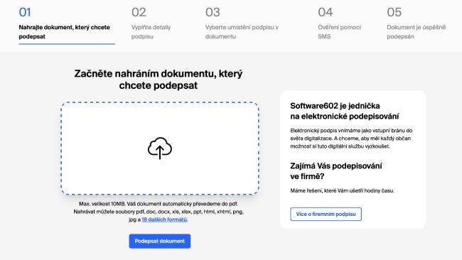 Návod na podpis dokumentu v Podepsat.Online