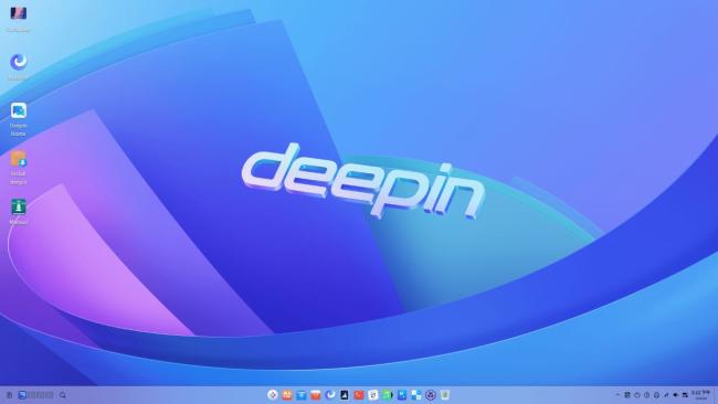 Pracovní plocha Linuxu Deepin