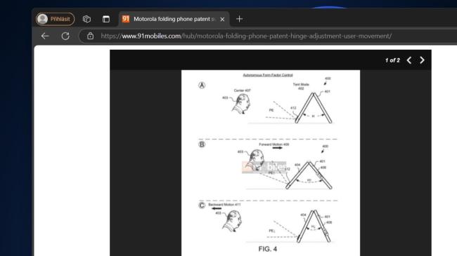 Patent Motoroly na skládací smartphone