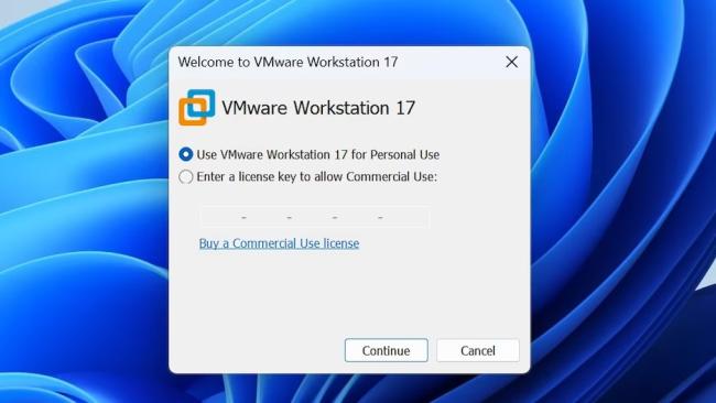 VMware Workstation na monitoru